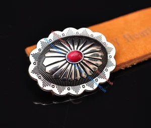 10X Silver Turquoise Flower Leathercraft Accessories Concho Sewing Shank Button - Picture 1 of 10