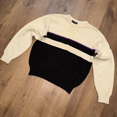 Suéter Demetre Mujer Medio Esquí De Colección Años 70 80 Apres Nieve Lana Rayas EE. UU. Foto 1 de 4