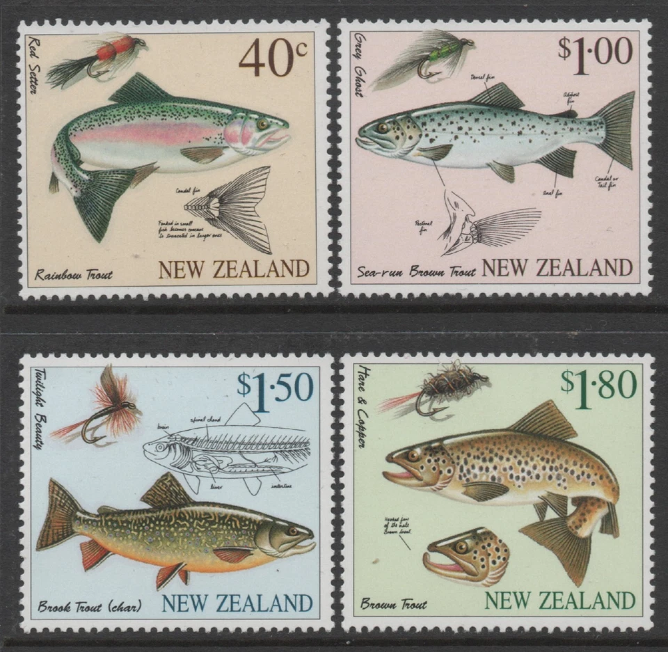 New Zealand 1997 Fly Fishing set of 4 MUH — 第 1/1 张图片