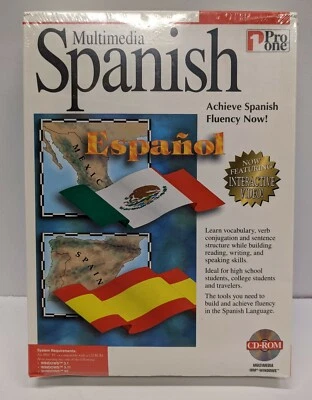 Multimedia Windows Spanish Pro One PC CD-ROM IBM Windows 95 3.1 New In Box - Image 1 of 4