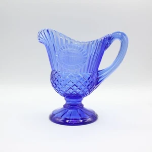 Avon Washington Mt. Vernon 8 fl oz Cobalt Blue Fostoria Pressed Glass Pitcher - Picture 1 of 11