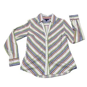 Tommy Hilfiger Damen Button Down Top Gr. Small Regenbogen gestreift Langarm - Bild 1 von 17