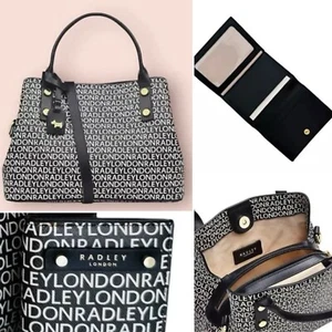 RADLEY London Satchel Handbag Signature Multiway Crossbody & Trifold Wallet 2pc - Picture 1 of 12