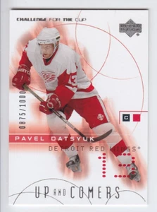 2001-02 UD CHALLENGE CUP PAVEL DATSYUK RC 0875/1000 ROOKIE UP COMERS #105 Wings - Picture 1 of 1