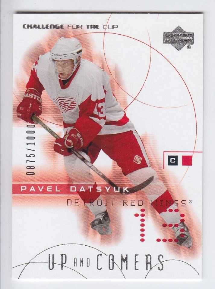 2001-02 UD CHALLENGE CUP PAVEL DATSYUK RC 0875/1000 ROOKIE UP COMERS #105 Wings - Image 1 of 1