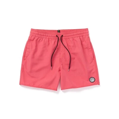 Volcom Men's Lido Solid 16"-Outseam Swim Trunks Boardshort Ruby, L - Image 1 of 4