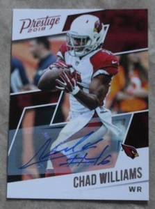 2018 Prestige Chad Williams Arizona Cardinals Auto Card #138 - Picture 1 of 2