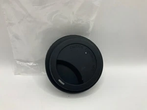 LONGABERGER BLACK TRAVEL CUP REPLACEMENT LID ONLY FLEXIBLE SILICONE NP - Picture 1 of 3