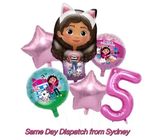 Gabby's Dollhouse Foil Balloons Set With Numbers Party Supplies Birthday Decor - Picture 1 of 20