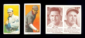 1910 T206 PIEDMONT BERGEN BLISS (GRAN TAMAÑO) 1941 DOBLE JUEGO MEL OTT BABE YOUNG - Imagen 1 de 2