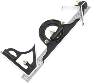 ChgImposs 12" Adjustable Sliding Combination Square Ruler & Protractor Level ... - Picture 1 of 9