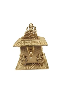 Caja tradicional india de latón Sindoor Dabbi Kumkum para accesorio de boda Pooja - Imagen 1 de 3