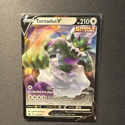Tornadus V 124/198 Ultra Rare SWSH06: Chilling Reign Pokémon Card - Image 1 of 2