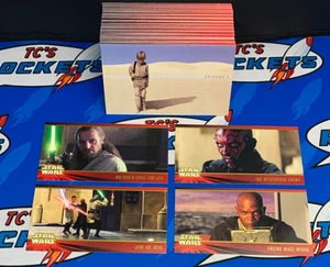 Star Wars: Episode 1 - Series 1 - Topps 1999 Complete WIDEVISION Card Set (1-80) - Picture 1 of 2