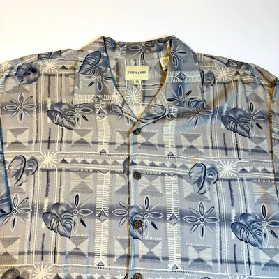 Joseph & Feiss Men's Hawaiian Style Shirt 100% Silk Size 2XL Short Sleeve - Image 1 of 4