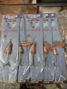 Neu Posten 5 Blue Fox Super Vibrax Angelköder Größe 2, Kupfer - Bild 1 von 1