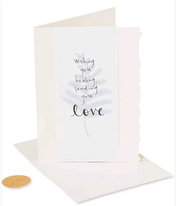 Papyrus Sympathy Card Wishing You Healing Elegant Blank Inside For Personal Note - Picture 1 of 5