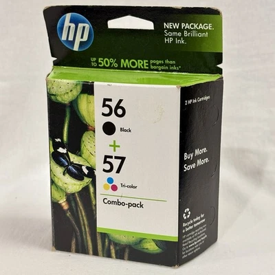 Nuevo paquete combinado de cartuchos de tinta tricolor HP 56 negro + 57 C9321FN sellado Foto 1 de 4