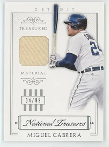 Camiseta Miguel Cabrera 2015 Panini National Treasures Treasured/99 C #38 Detroit - Imagen 1 de 2