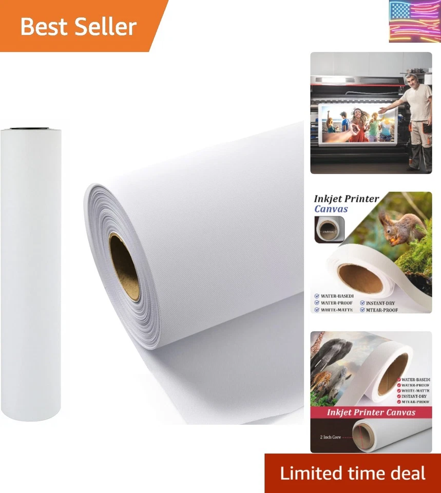 Rollo de papel para lienzo impermeable de secado rápido 24"x100' - Ideal para fotografía y arte Foto 1 de 4