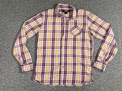 Vintage 55DSL Diesel Fifty Five Flannel Shirt Men's Size S Yellow/Brown Plaid - Image 1 of 4