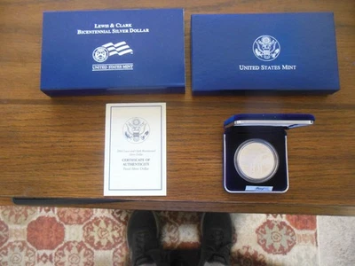 2004 Lewis & Clark Bicentennial Silver Dollar Proof w/COA - Image 1 of 2