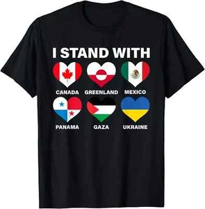 NEW LIMITED I Stand With Canada Greenland Mexico T-Shirt S-3XL - Picture 1 of 1