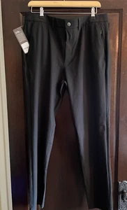 NWT CRZ YOGA Comfort Men's Classic 36 WAIST Golf Pants Quick Dry BLACK - Picture 1 of 4