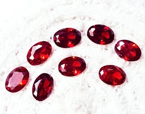 PIEDRA PRECIOSA SUELTA ZAFIRO ROJO CORTE DIAMANTE 6x5 MM PERA 8 PIEZAS - Imagen 1 de 8