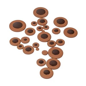 25 Pieces Of Set Leather Alto Saxophone Sax Pads, Orange - Picture 1 of 7