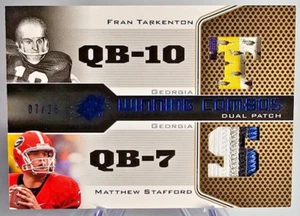 2010 Upper Deck SPX-Stafford & Tarkenton-Winning Combos GW Jersey-WC-TS /25 - Picture 1 of 10