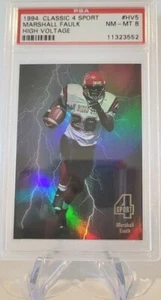 1994 Classic 4 Sport alta tensione /5495 Marshall Faulk #HV5 Rookie HOF - Foto 1 di 2