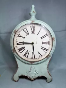 Studio Decor, Table Clock Battery Operated Rustic Distressed Design 14" - Picture 1 of 6