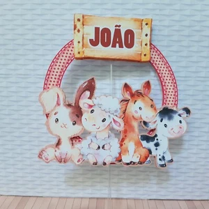 Personalized Farm Style Country Theme Cake Topper  - Picture 1 of 2