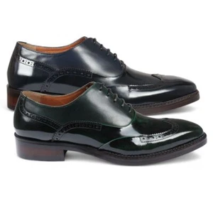 Justin Reess Herren Lackleder Brogue formelle Schuhe-Harry - Bild 1 von 16