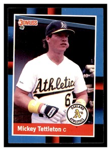 1988 Donruss #103 MICKEY TETTLETON Oakland Athletics ~D6H