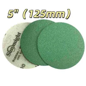 Grün Polyesterfolie Schleifscheiben 0/5/8 Loch Schleifpapier Film Pads 5" (125mm) - Bild 1 von 11
