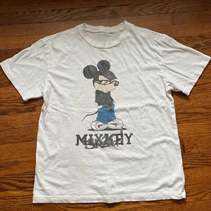 Vintage T-Shirt Y2K Gangster Mickey Streetwear Hip Hop cool getragen weiß Gr. M - Bild 1 von 5