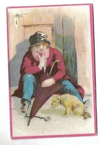 Herren rote Nase Hund Schlüsselanhänger - Chrom - Trade Card - Bild 1 von 2