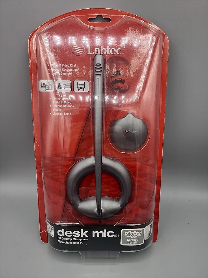 Labtec Mic 524 Microphone PC MAC Desktop Computer Unidirectional 980182-0403 - Image 1 of 4