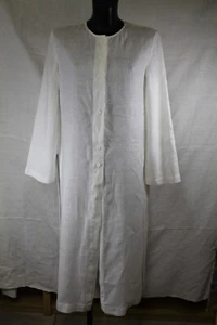 Veste donna Spagnoli, lino bianco lungo taglia M - Foto 1 di 6