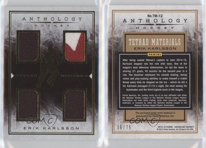 2015-16 Panini Anthology Tetrad Materials /75 Erik Karlsson #TM-12