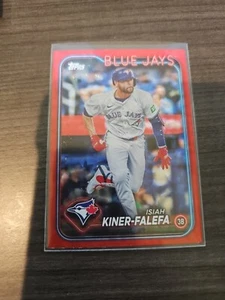 2024 Topps Update Series - Red Crackle Foilboard #US9 Isiah Kiner-Falefa /199 - Picture 1 of 3