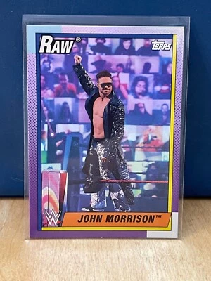 2021 Topps Heritage WWE Rainbow Foil #20 John Morrison wrestling card - Image 1 of 2