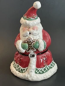 RARE Blue Sky 2010 Heartland Holiday Santa Tea Light Holder Heather Goldminc - Picture 1 of 11