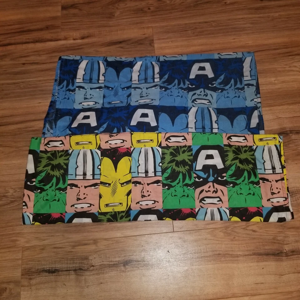 Juego de sábanas dobles Marvel Comics tela Hulk Iron Man Capitán América Thor 65x85 Foto 1 de 4