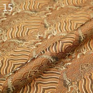 Chinese Damask Brocade Fabric Satin Faux Silk Wave for Hanfu Kimono DIY Costume - Picture 1 of 28