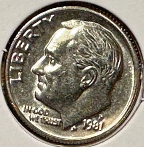 1981 P Roosevelt Dime Uncirculated from Mint Set - Picture 1 of 4
