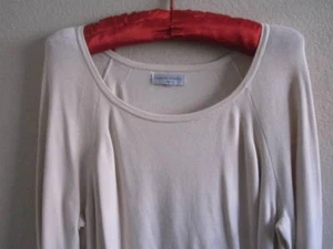 Sutton Studio Woman Cream fine rib knit tunic gorgeous without sz tag/care label - Picture 1 of 4