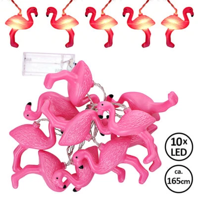 ARTI CASA LED Flamingo Lichterkette Lampe Licht Mädchen Kinderzimmer Nachlicht Tiere Deko